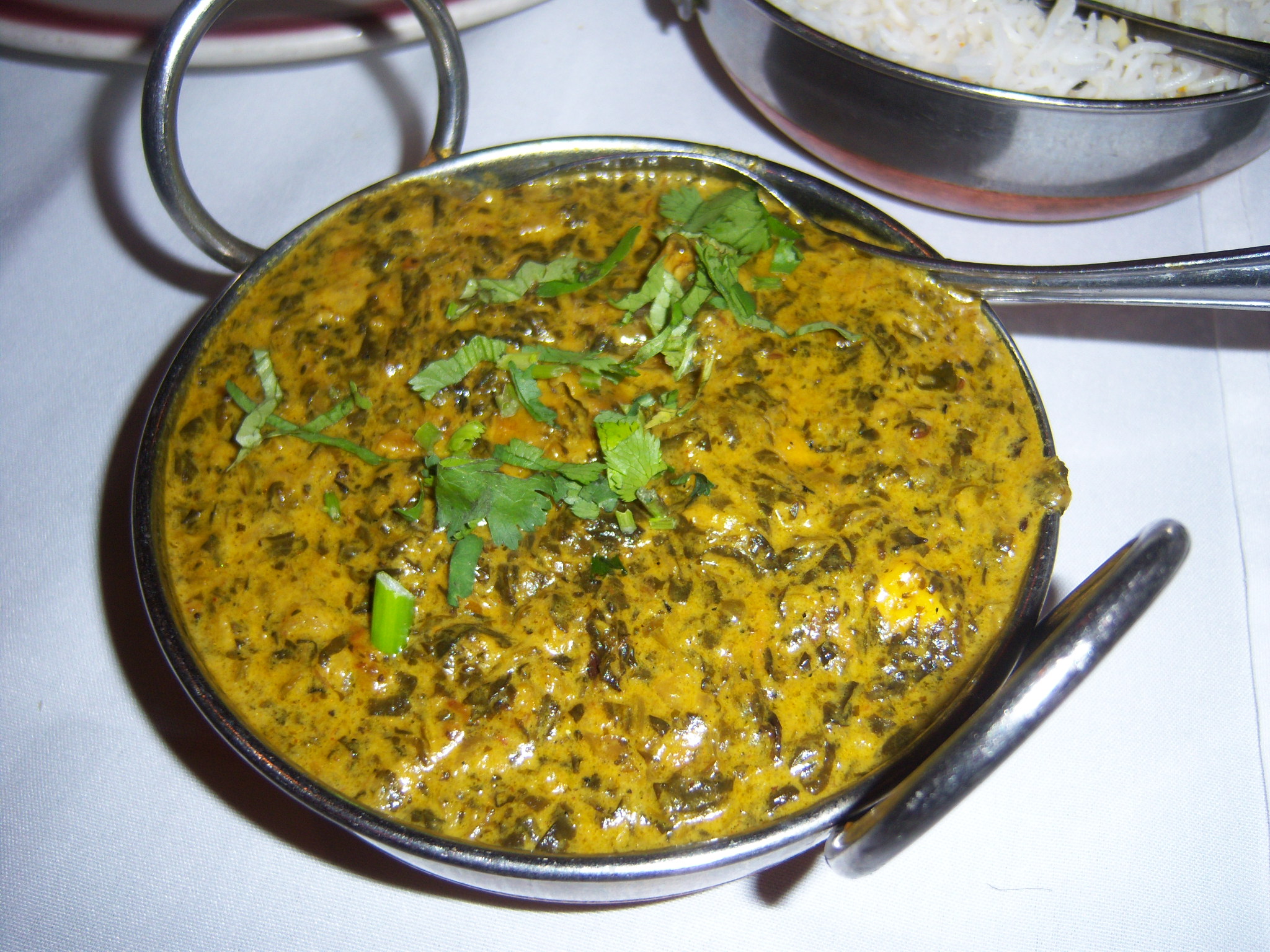 Saag Paneer at India Oven Restaurant