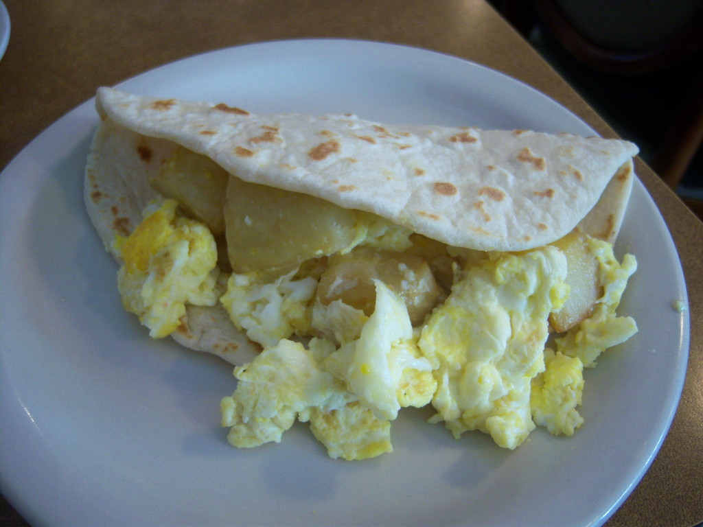 Potato and Egg Taco at Taco Taco