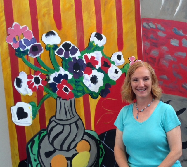 Photo of Denise Barkis Richter at the San Antonio Museum of Art's Matisse exhibit in 2014.