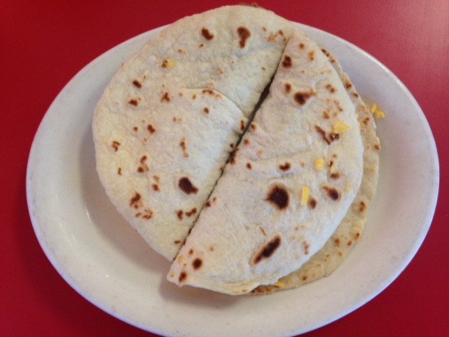 Photo of flour tortillas at the Blanco Cafe.