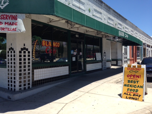 Photo of an exterior view of the Blanco Cafe.