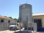 Photo of corn storage container at Adelita Tamales & Tortilla Factory.