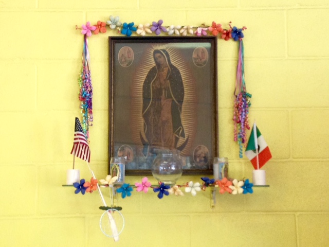 Photo of Our Lady of Guadalupe at Adelita Tamales & Tortilla Factory.