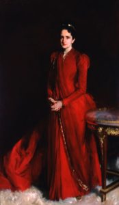 Photo of a painting by John Singer Sargent of Margaret Louisa Vanderbilt (Mrs. Eliot Fitch Shepard), a mother of six.