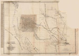 Photo of the rare 1811 Spanish Manuscript Map of the Library of Congress