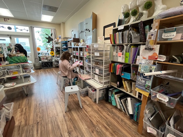 photo of the interior of Spare Parts Center for Creative Reuse on Wetmore Road near the Thousand Oaks intersection